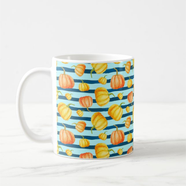 Caneca De Café Perto de Pumpkin Laranja. Pat sem costura (Esquerda)