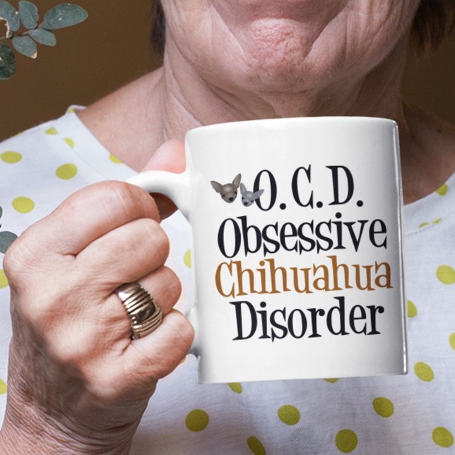 Caneca De Café Perturbação Obsessiva Chihuahua (Criador carregado)