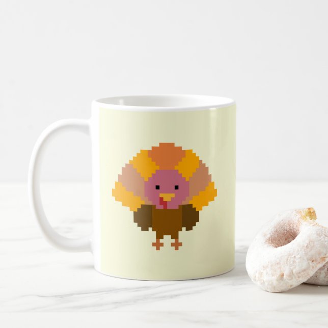 Caneca De Café Peru - Arte Pixel (Com Donut)