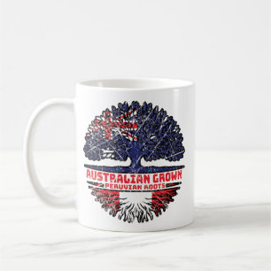 Caneca De Café Peru: Austrália, Peru, Austrália, Árvore e Bandeir