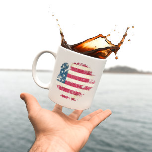 Caneca De Café Peru da Ação de Graças com Bandeira Americana