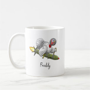 Caneca De Café Peru da Foguete do Dia de Ação de Graças