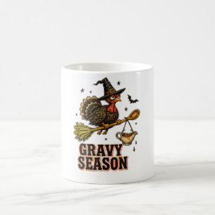 Caneca De Café Peru da Temporada de Molho de Ação de Graças Desig