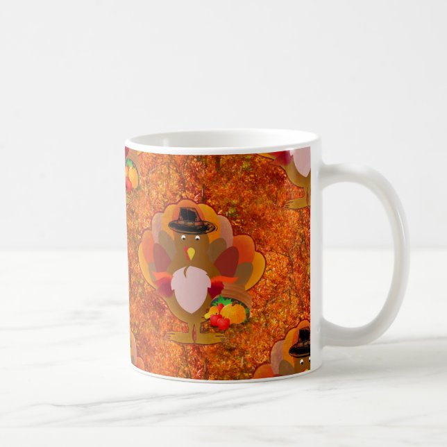 Caneca De Café peru de ação de graças (Direita)