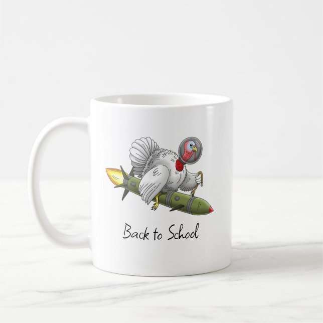 Caneca De Café Peru de Foguete de Volta à Escola (Esquerda)