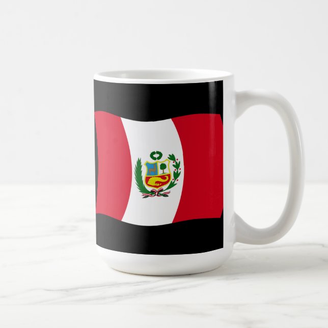 Caneca De Café Peru Flag Mug (Direita)