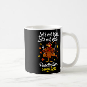 Caneca De Café Peru Vamos Comer Crianças Pontuação Funny Thanksgi