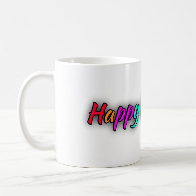 Caneca De Café Perucas de aniversário felizes personalizadas (Esquerda)