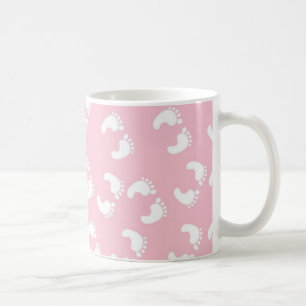 Caneca De Café Pés cor-de-rosa e brancos do bebê - impressão d