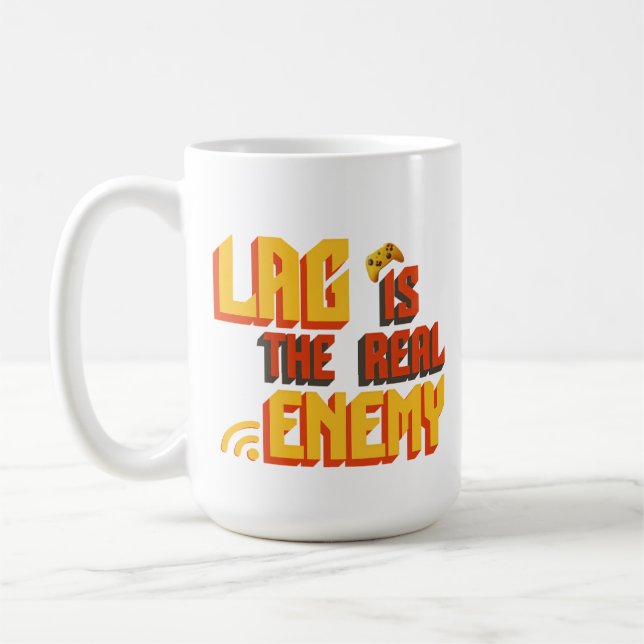 Caneca De Café Pesadelo dos Jogadores: LAG (Esquerda)
