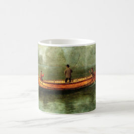 Caneca De Café Pesca a partir de uma canoa (Pescadores num barco 