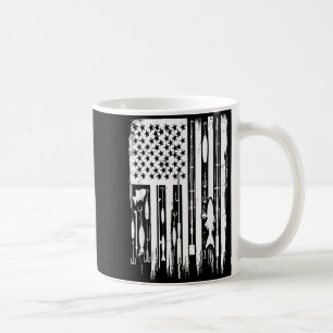 Caneca De Café Pesca ao Ar Livre Bandeira Americana Pescador Aman