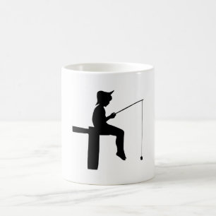 Caneca De Café Pesca Boy Silhouette