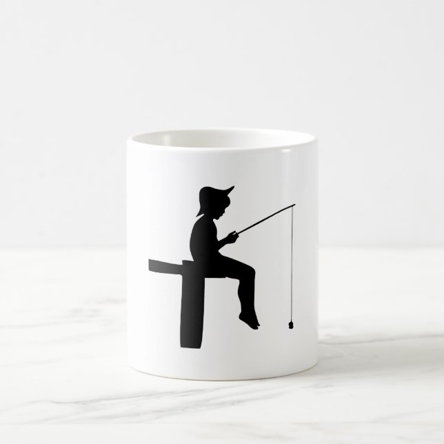 Caneca De Café Pesca Boy Silhouette (Centro)
