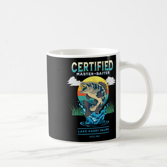 Caneca De Café Pesca Com Funny Master Baiter Certificada (Direita)