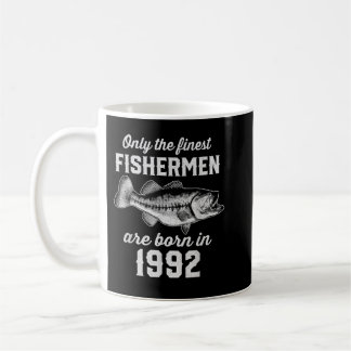 Caneca De Café Pesca de 30 anos Pescador de 1992 aniversário de 3