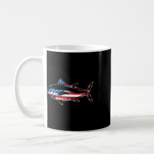 Caneca De Café Pesca de Atum Bandeira Americana Peixe Azul Gigant