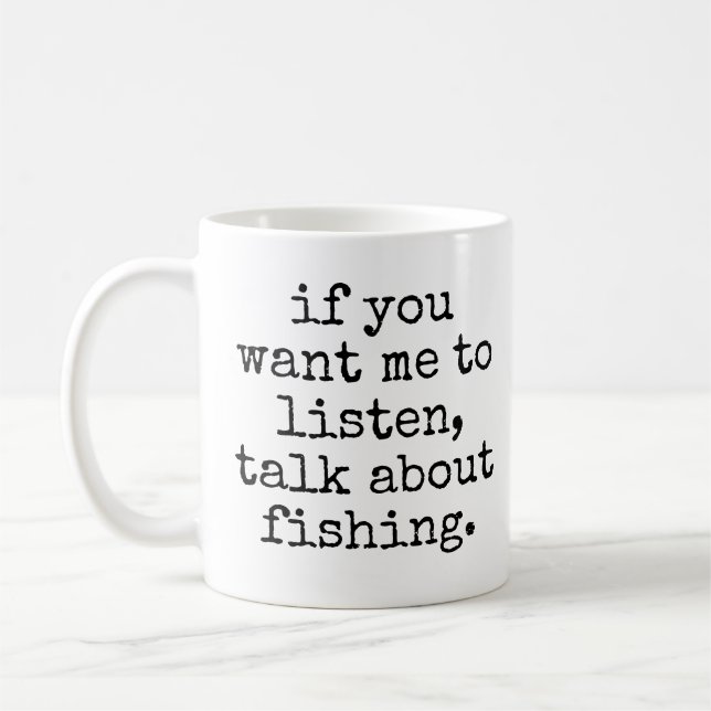 Caneca De Café Pesca de canas personalizadas (Esquerda)