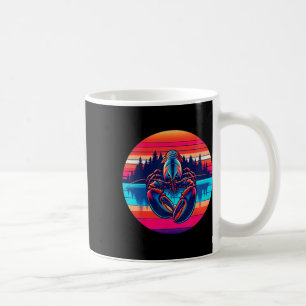 Caneca De Café Pesca de Lagosta Pôr do Sol Estilo Retrô Vintage 8