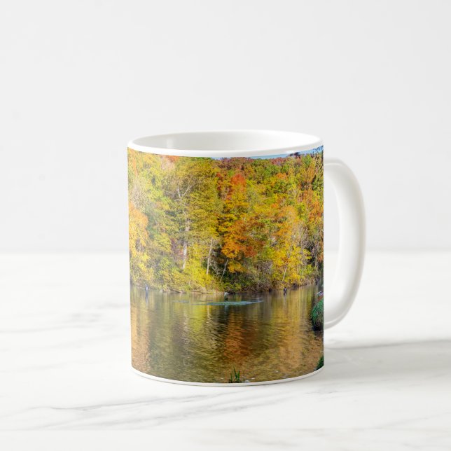 Caneca De Café Pesca de outono de Bennett Primavera (Frente Esquerda)