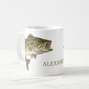 Caneca De Café Pesca de Robalo Personalizada
