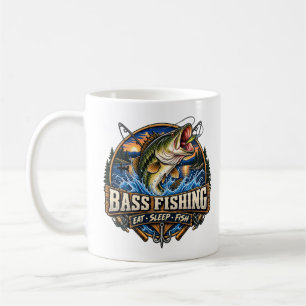 Caneca De Café Pesca de Robalo Vintage Aventura ao Ar Livre Comer