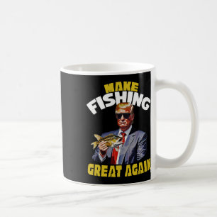 Caneca De Café Pesca de Truta Faça a Pesca Grande Novamente Trump