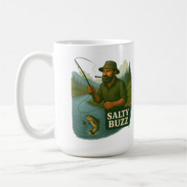 Caneca De Café Pesca de Truta Salty Buzz