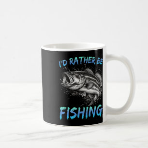 Caneca De Café Pesca Divertida Eu Preferiria Estar Pescando B Pes