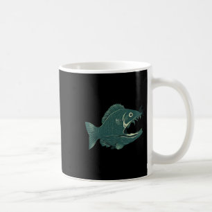 Caneca De Café Pesca Divertida Grande Peixe Engraçado Com Pescado