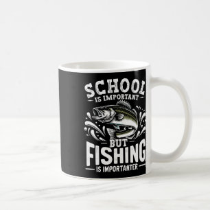 Caneca De Café Pesca Divertida Pescador Escola É Importante Mas P