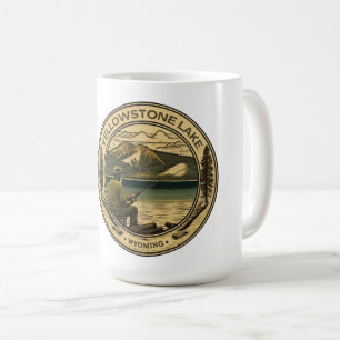 Caneca De Café Pesca do lago Yellowstone Wisconsin