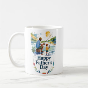 Caneca De Café Pesca do Pai e da Criança - Feliz Posta do Dia do