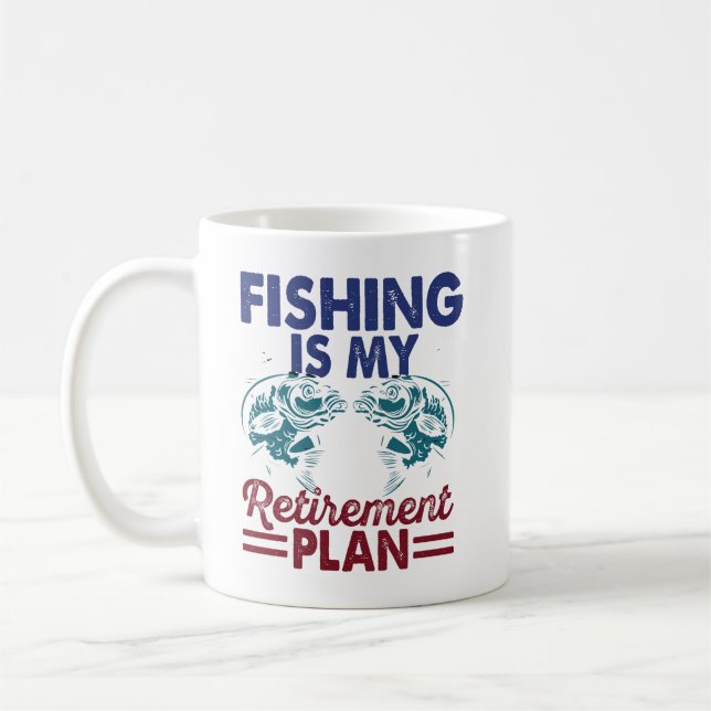 Caneca De Café "Pesca É Meu Plano De Reforma Mug (Esquerda)