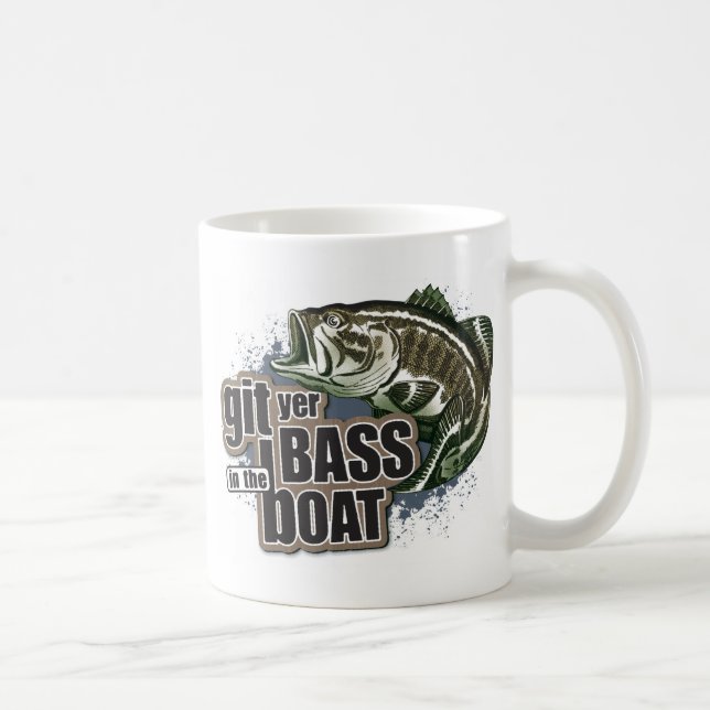 Caneca De Café Pesca Engraçada (Direita)