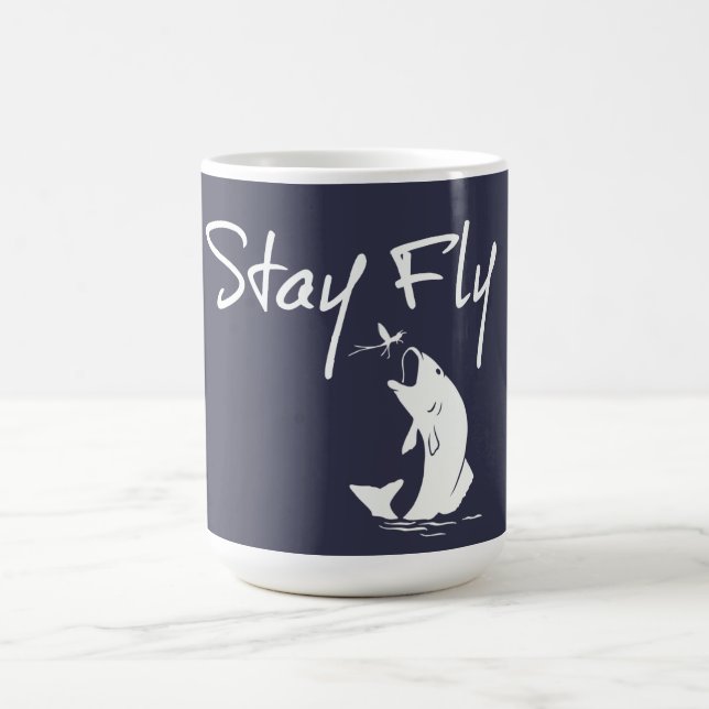 Caneca De Café Pesca engraçada da mosca da estada (Centro)