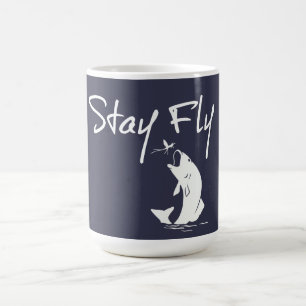 Caneca De Café Pesca engraçada da mosca da estada