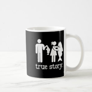 Caneca De Café Pesca Engraçada Para Homens Pescadores De História