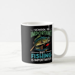 Caneca De Café Pesca Engraçada Para Meninos Peixes Jovens Dizendo
