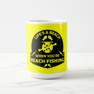 Caneca De Café Pesca Funny Beach