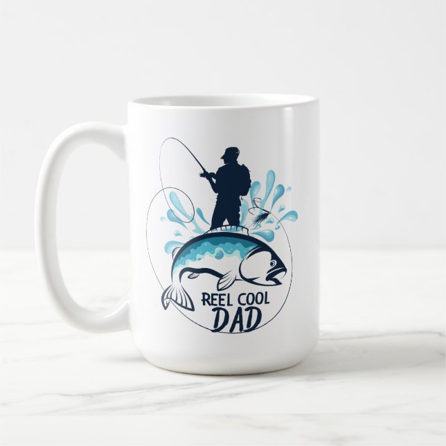 Caneca De Café Pesca Legal de Pai da Funny Reel (Esquerda)
