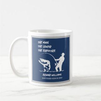 Caneca De Café Pesca na Aposentadoria o Rodfather Grande Peixe