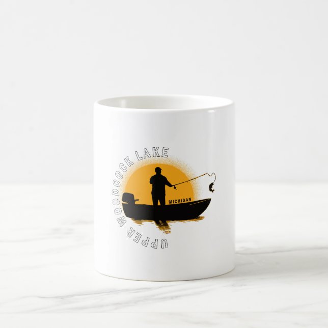 Caneca De Café Pesca no Lago Michigan (Centro)