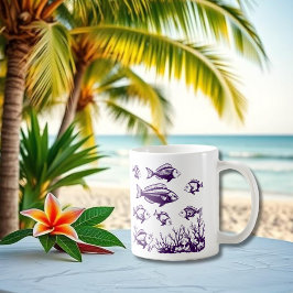 Caneca De Café Pesca Sob A Tendência Do Estilo Dos Pescadores De