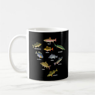 Caneca De Café Pesca Tipos Pesca Pesca Peixes Anglas Pescadores