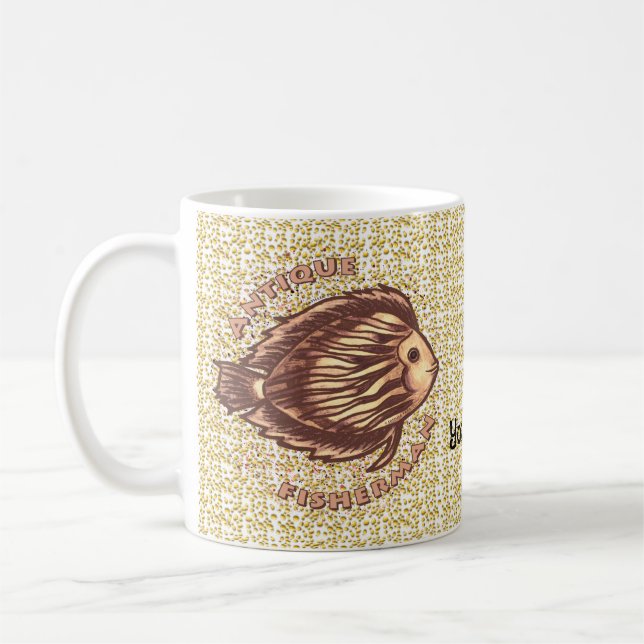 Caneca De Café Pescador Antiquado (Esquerda)