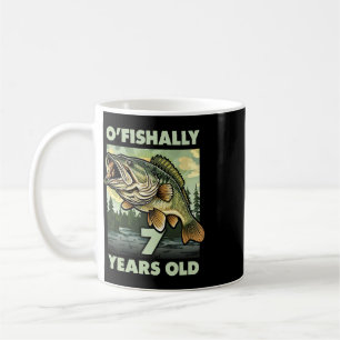 Caneca De Café Pescador de 7 Anos O'fishally 7 Pescaria Aniversár