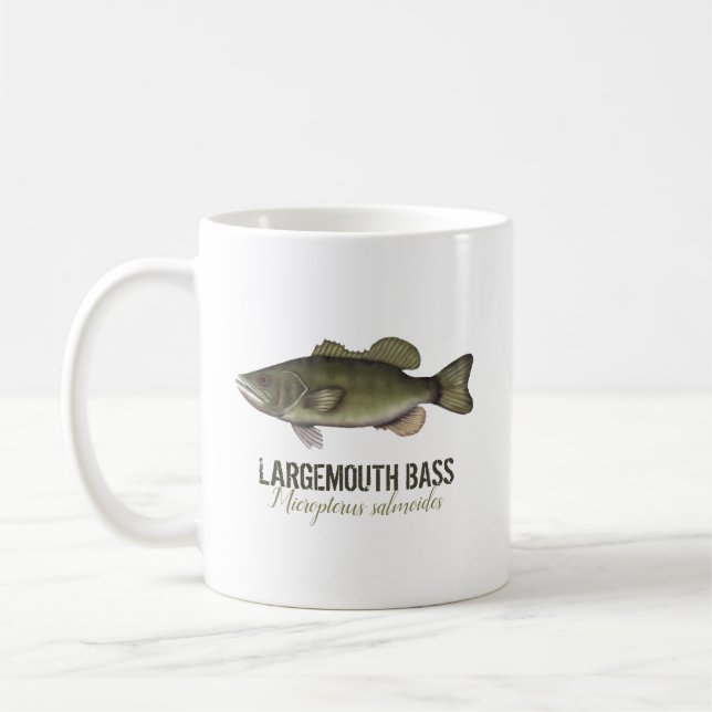 Caneca De Café Pescador de Bass Fish Modern Angler (Esquerda)