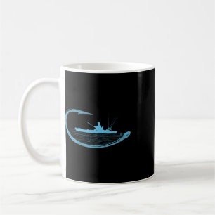 Caneca De Café Pescador de caiaque gráfico de anzol de pesca Kaya