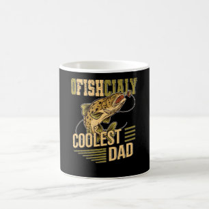 Caneca De Café Pescador de peixe marrom pescando Papai Angler